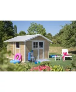 CASETTA DA GIARDINO IN PVC GROSFILLEX "SHERWOOD DECO 11" EFFETTO LEGNO 370X407X250 CM - COD. 22911681