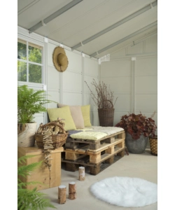 CASETTA DA GIARDINO IN PVC GROSFILLEX "SHERWOOD DECO 11" EFFETTO LEGNO 370X407X250 CM - COD. 22911681
