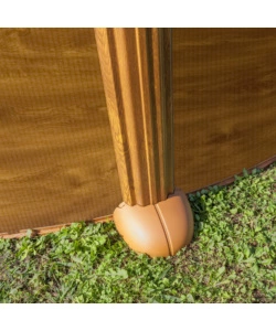 PISCINA FUORI TERRA OVALE GRE "AMAZONIA" IN ACCIAIO EFFETTO LEGNO 730X375X132 - COD. KITPROV7388WO