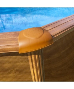 PISCINA FUORI TERRA OVALE GRE "MAURITIUS" IN ACCIAIO EFFETTO LEGNO 610X375X132 - COD. KITPROV618WO