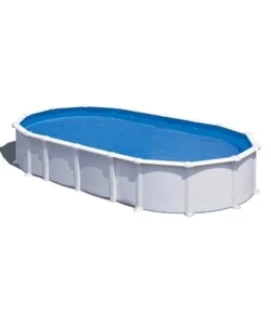 PISCINA FUORI TERRA OVALE GRE "HAITI" IN ACCIAIO COLORE BIANCO 730X375X132 - COD. KITPROV7388
