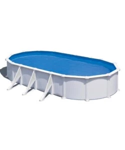 PISCINA FUORI TERRA OVALE GRE "ATLANTIS" IN ACCIAIO COLORE BIANCO 800X470X132 - COD. KITPROV818