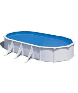 PISCINA FUORI TERRA OVALE GRE "ATLANTIS" IN ACCIAIO COLORE BIANCO 730X375X132 - COD. KITPROV738