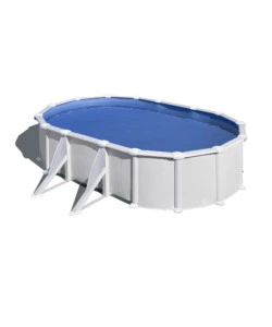PISCINA FUORI TERRA OVALE GRE "ATLANTIS" IN ACCIAIO COLORE BIANCO 610X375X132 - COD. KITPROV618