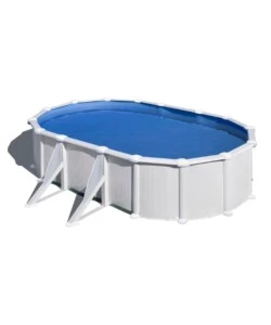 PISCINA FUORI TERRA OVALE GRE "ATLANTIS" IN ACCIAIO COLORE BIANCO 610X375X132 - COD. KITPROV618