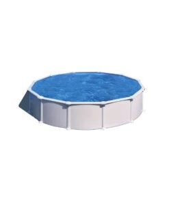 PISCINA FUORI TERRA ROTONDA GRE "ATLANTIS" IN ACCIAIO COLORE BIANCO 550X550X132 - COD. KITPR558
