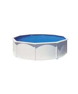 PISCINA FUORI TERRA ROTONDA GRE "ATLANTIS" IN ACCIAIO COLORE BIANCO 350X350XX132 - COD. KITPR358