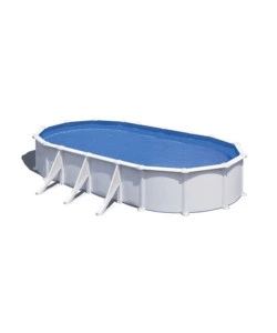 PISCINA FUORI TERRA OVALE 730X375X120 CM "FIDJI" CON FILTRO A SABBIA, SKIMMER E SCALETTA - GRE KIT730ECO