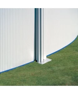 PISCINA FUORI TERRA ROTONDA GRE "FIDJI" IN ACCIAIO BIANCO 460X460X120 - COD. KIT460ECO