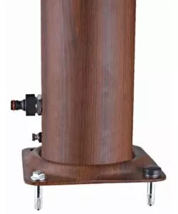 DOCCIA SOLARE PER GIARDINO GRE IN ALLUMINIO EFFETTO LEGNO CON LAVAPIEDI 32 L - COD. DSALR32W