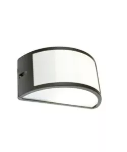 APPLIQUE APERTA IN ALLUMINIO PER ESTERNO - COLORE GRIGIO.