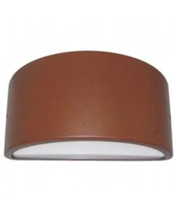 APPLIQUE CHIUSA IN ALLUMINIO PER ESTERNO - COLORE CORTEN.