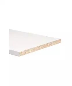 MENSOLA IN LEGNO TRUCIOLARE NOBILITATO BIANCO BORDATO SU 2 LATI, 2000X600X16 MM