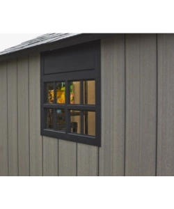 CASETTA DA GIARDINO KETER "OAKLAND 7511" IN DUOTECH COLORE GRIGIO CON PORTA BATTENTE DOPPIA 230X350X242 CM