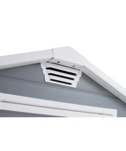 CASETTA DA GIARDINO KETER "MANOR 4x3" IN RESINA COLORE GRIGIO CON PORTA BATTENTE SINGOLA 129X103X196 CM