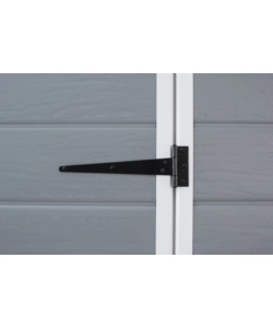 CASETTA DA GIARDINO KETER "MANOR 4x3" IN RESINA COLORE GRIGIO CON PORTA BATTENTE SINGOLA 129X103X196 CM