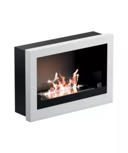 BIOCAMINO DA PARETE E INCASSO TECNO AIR SYSTEM TREVISO BIANCO 65X18X45 CM