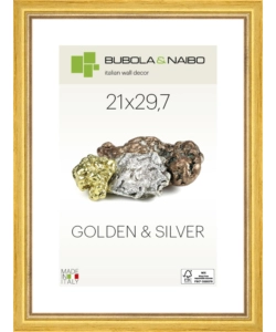 CORNICE IN LEGNO COLORE ORO "MARISA" - 21 x 29,7 CM