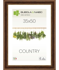 CORNICE IN LEGNO COLORE MARRONE "FABRIANO" - 35 x 50 CM