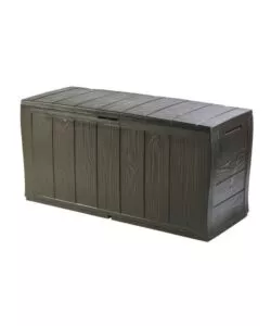 BAULE DA ESTERNO KETER "SHERWOOD" IN RESINA MARRONE EFFETTO LEGNO 270 LT 117X45X58 CM