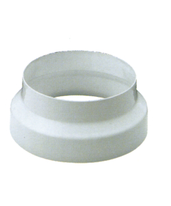 RIDUZIONE PER TUBO IN ACCIAIO SMALTATO BIANCO, DIAMETRO 12-10 CM