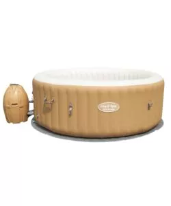 PISCINA IDROMASSAGGIO GONFIABILE BESTWAY "LAY-Z-SPA PALM SPRING" 4/6 PERSONE 196X196X71 CM CON COPERTURA, 2 CARTUCCE, DVD, MANOMETRO PRESSIONE E FLOTTATORE CHIMICO  - COD. 60017