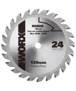 WORX - DISCO DA TAGLIO PER LEGNO TCT 24 DENTI 115MM "WA5046".