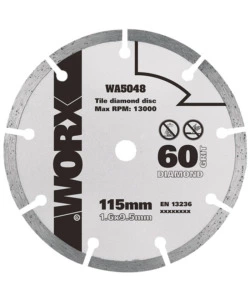 WORX - DISCO DA TAGLIO DIAMANTATO 115MM "WA5048".