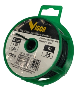 FILO ZINCATO E PLASTICATO PER LEGATURA 1,6 MM 25 MT