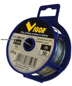 FILO ZINCATO E PLASTICATO PER LEGATURA 1,0 MM 50 MT