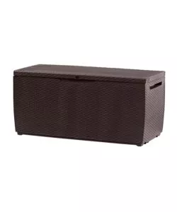 BAULE DA ESTERNO CON RUOTE KETER "CAPRI" IN RESINA MARRONE EFFETTO RATTAN 305 LT 123X53,5X57 CM