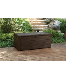 BAULE DA ESTERNO KETER "BRIGHTWOOD" IN RESINA MARRONE EFFETTO LEGNO 454 LT 145X69,7X60,3 CM