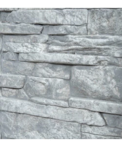 FONTANA DA GIARDINO A MURO "ADIGE" ANTICATO COLORE GRIGIO,  40X40X92 CM - KAM