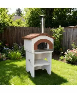 FORNO PIZZA A LEGNA IN CEMENTO LINEA VZ "GARDEN CHEF" 2 PIZZE