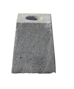 PLINTO DA ESTERNO PER RECINZIONE CON FORO DI DIAMETRO 8 CM, 25X25X30 CM