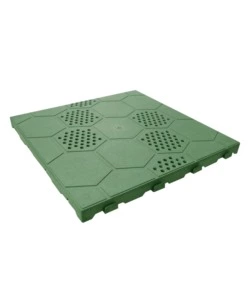 PIASTRELLA DA ESTERNO AUTOBLOCCANTE IN POLIPROPILENE COLORE VERDE A NIDO D'APE 400x400x25 MM