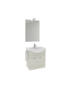 MOBILE BAGNO SOSPESO "ZAFFIRO" ROVERE BIANCO, 53,5X30X65 CM