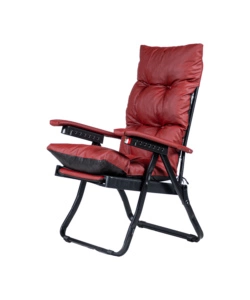 SDRAIO PIEGHEVOLE RECLINABILE IMBOTTITA IN ECOPELLE BORDEAUX 173X60X63 CM