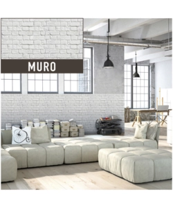 LASTRA DECORATIVA IN POLIPROPILENE CON STAMPA EFFETTO MURO, 100X50 CM