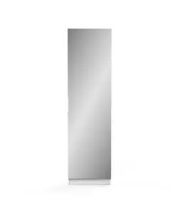 ARMADIO SCARPIERA BIANCO CON ANTA A SPECCHIO, 50X20X180 CM