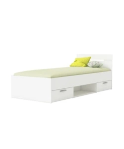 LETTO SINGOLO "MICHIGAN" BIANCO 90X200 CM