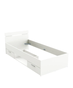 LETTO SINGOLO "MICHIGAN" BIANCO 90X200 CM