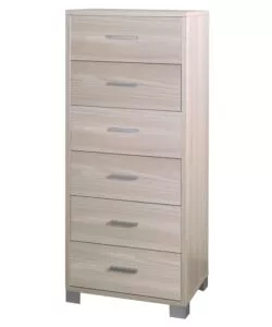 CASSETTIERA CON 6 CASSETTI COLORE OLMO CHIARO