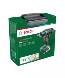 KIT VALIGETTA TRAPANO AVVITATORE A BATTERIA BOSCH "EASYDRILL 12" 15 NM 12V 1,5AH