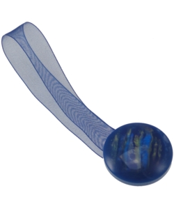 2 CLIP IN PLASTICA MAGNETIC TEND 35/24MM PER ARRICCIARE/DECORARE LE TENDE - COLORE BLU .