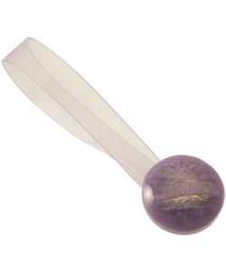 2 CLIP IN PLASTICA STRIATA MM35/24 PER ARRICCIARE/DECORARE LE TENDE - COLORE LILLA.