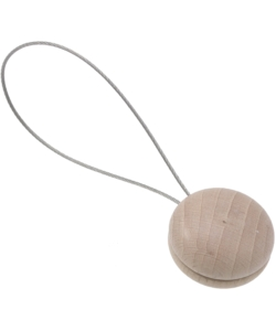2 CLIP IN LEGNO PLAY MM40 PER ARRICCIARE/DECORARE LE TENDE - COLORE SBIANCATO.