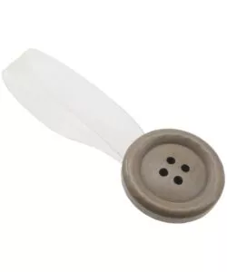 2 MINICLIP BOTTONE MM38/24 PER ARRICCIARE/DECORARE LE TENDE - COLORE TORTORA.