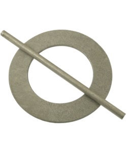 FERMAGLIO CERCHIO RACCOGLITENDA IN LEGNO CM 17  - COLORE ARGENTO.