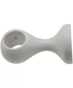 SUPPORTO PER SOFFITTO PER BASTONE Ø23MM CON VITI E TASSELLI - COLORE BIANCO.